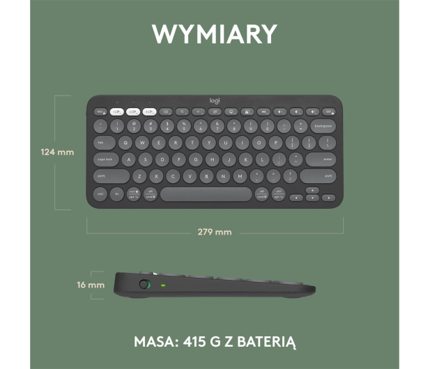 LOGITECH K380s Pebble Keys 2 grafit - 1172750 - zdjęcie 13